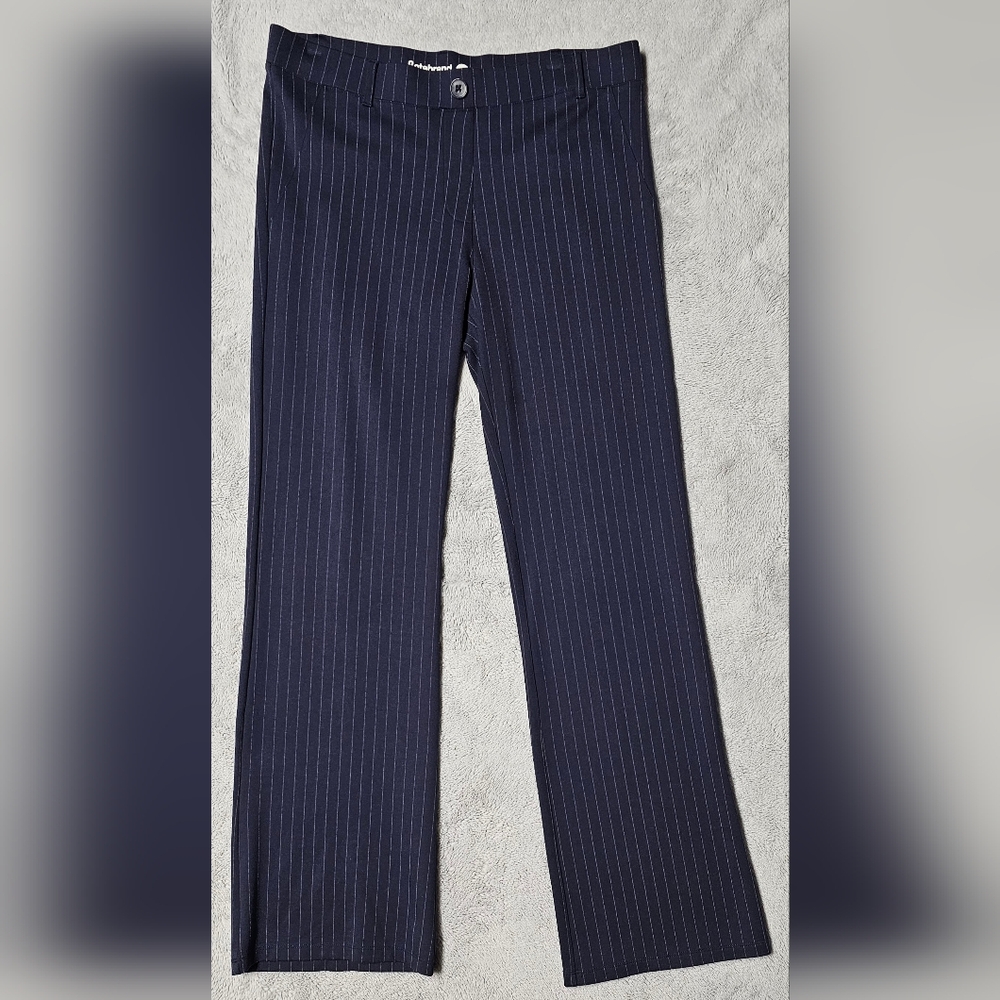 BETABRAND - L - NAVY PIN STRIPE - DRESS YOGA PANTS